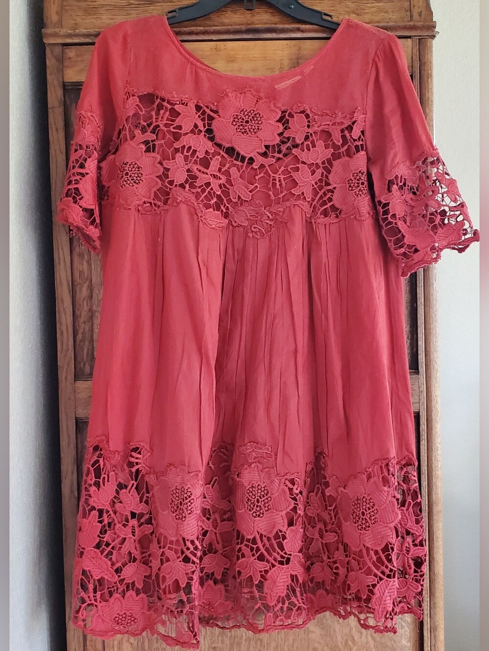 ANTHROPOLOGIE HOLDING HORSES MAGNOLIA LACE DRESS WITH SLIP SIZE 12P EXCELLENT!